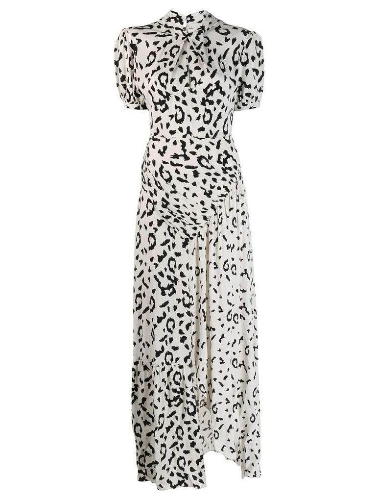 Self-Portrait leopard print dress - White