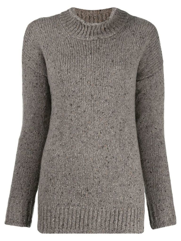 Liska speckled-knit jumper - Neutrals