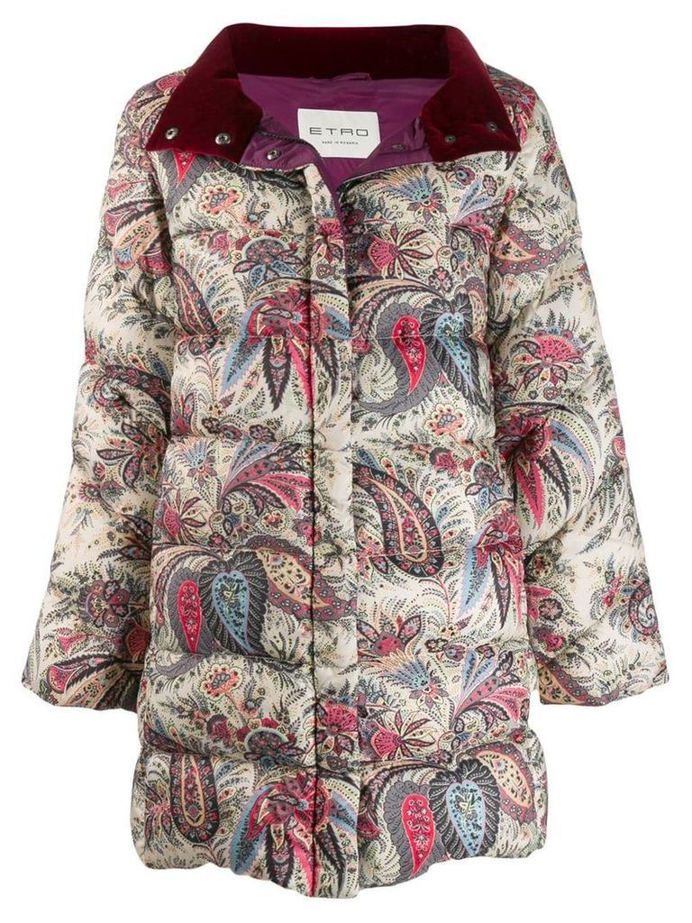Etro paisley print quilted coat - NEUTRALS