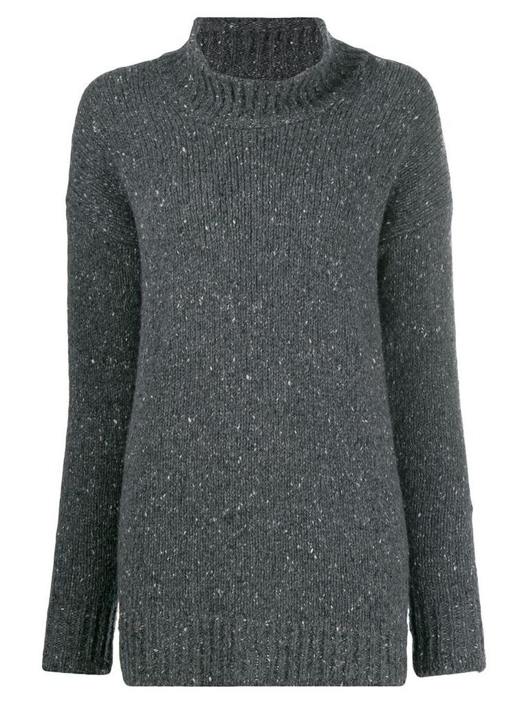 Liska speckled-knit jumper - Grey