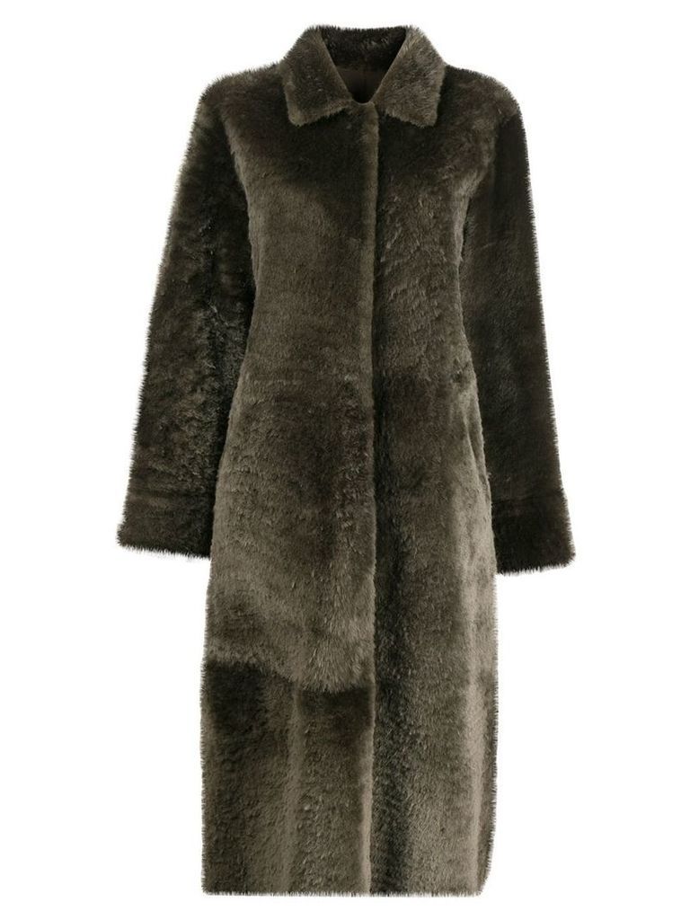 Liska oversized fur coat - Green