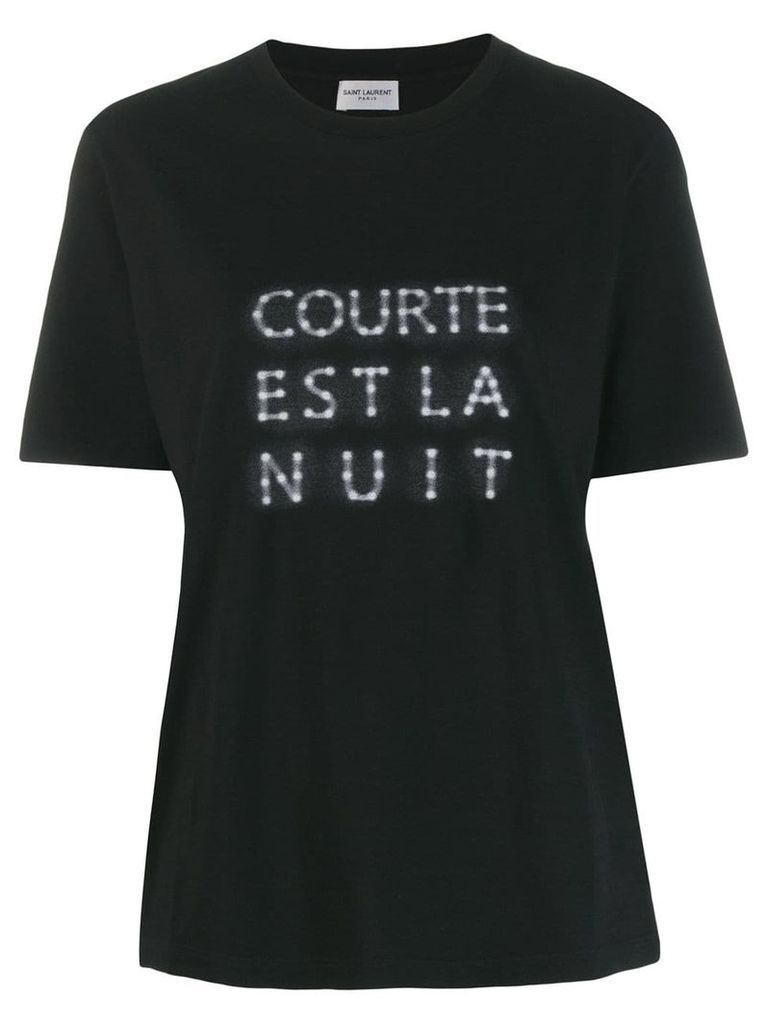 Saint Laurent Courte Est La Nuit T-shirt - Black