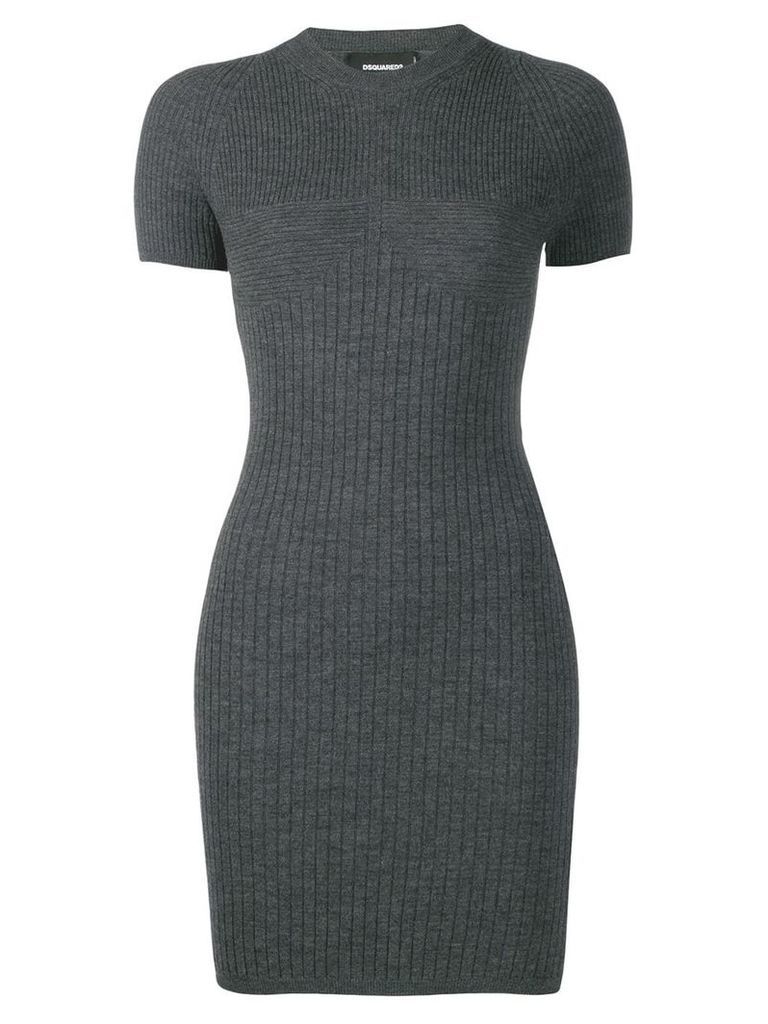 Dsquared2 ribbed fitted dress - Grey
