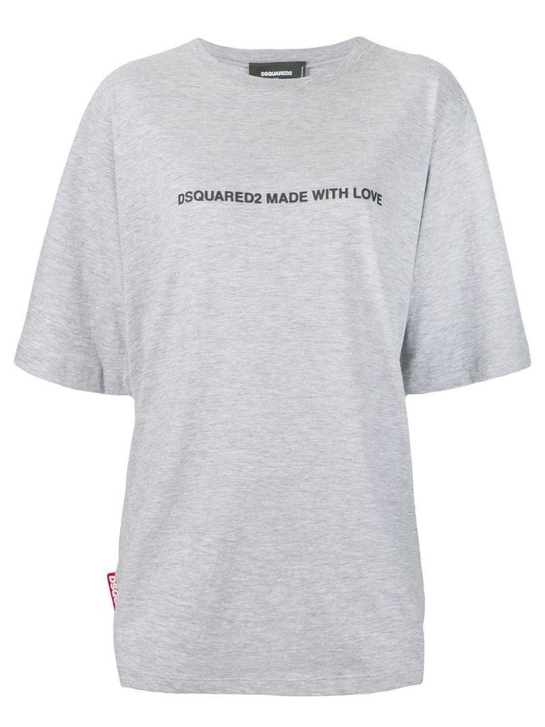 Dsquared2 oversized made with love T-shirt - Grey