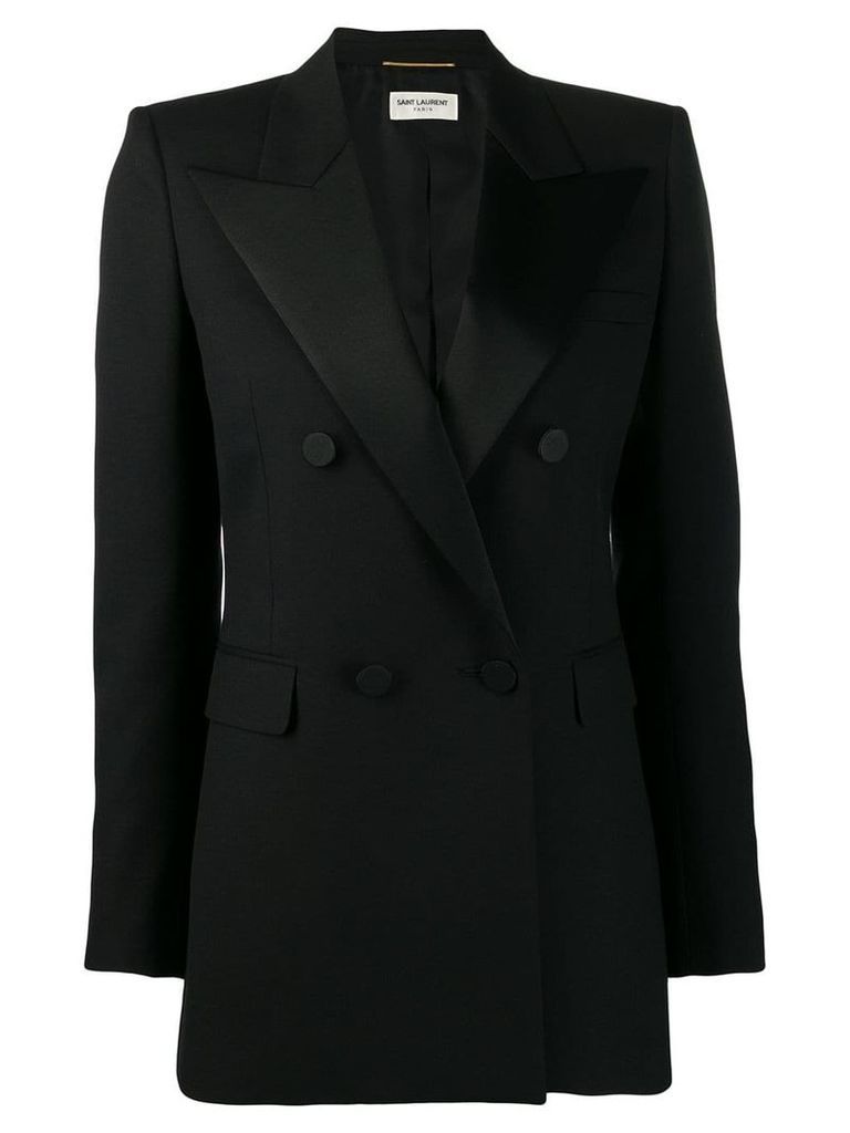 Saint Laurent tailored tuxedo blazer - Black