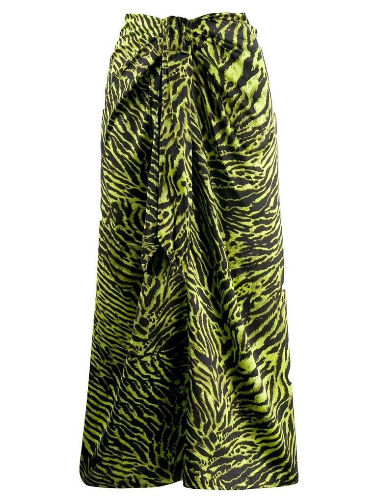 Ganni animal print skirt - Green