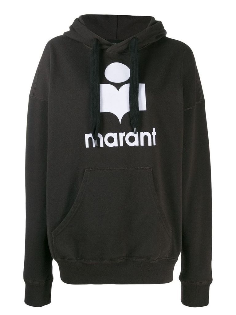 Isabel Marant Étoile logo print hoodie - Black