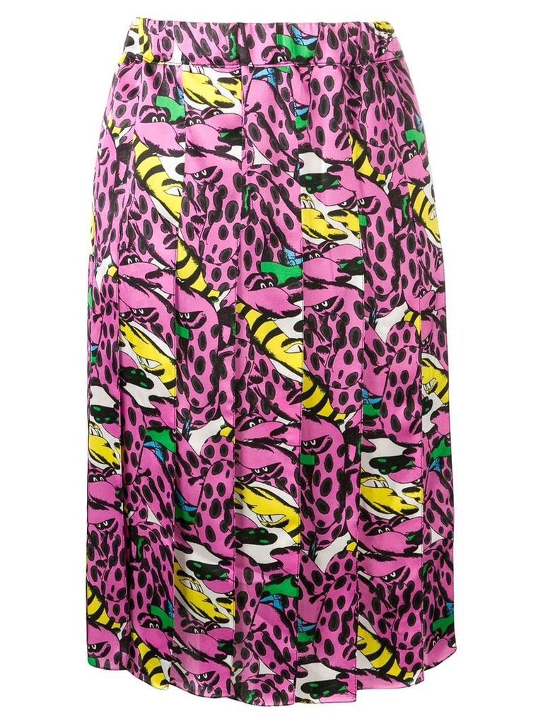 Marni printed pleated skirt - PINK