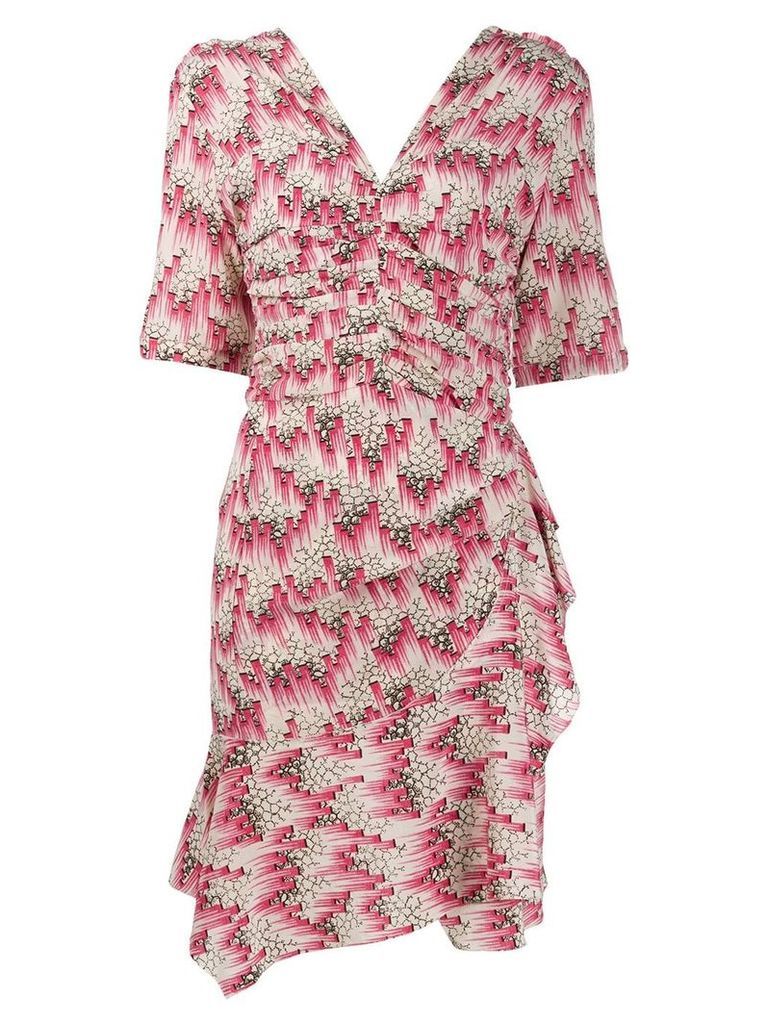 Isabel Marant asymmetric fitted dress - PINK