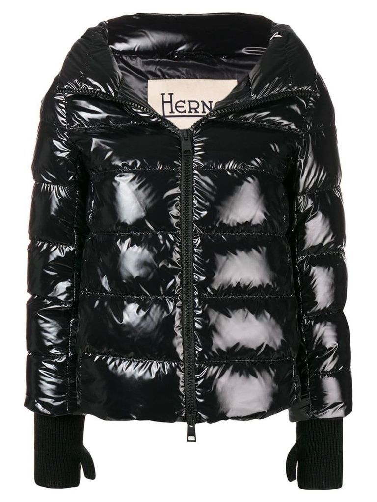 Herno shiny padded coat - Black