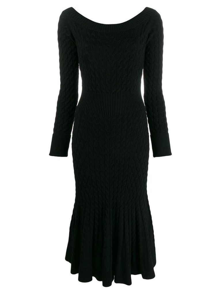 Alexander McQueen cable knit dress - Black