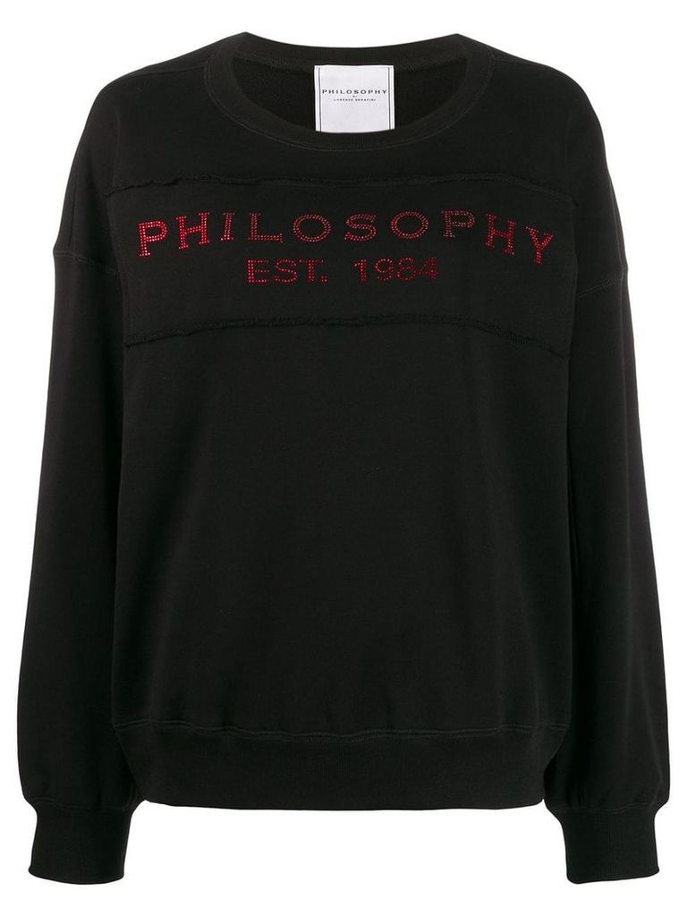 Philosophy Di Lorenzo Serafini red glitter embellished logo sweater -