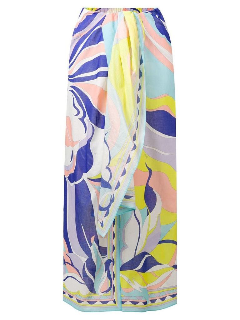 Emilio Pucci Rivera Print Sarong Skirt - PURPLE