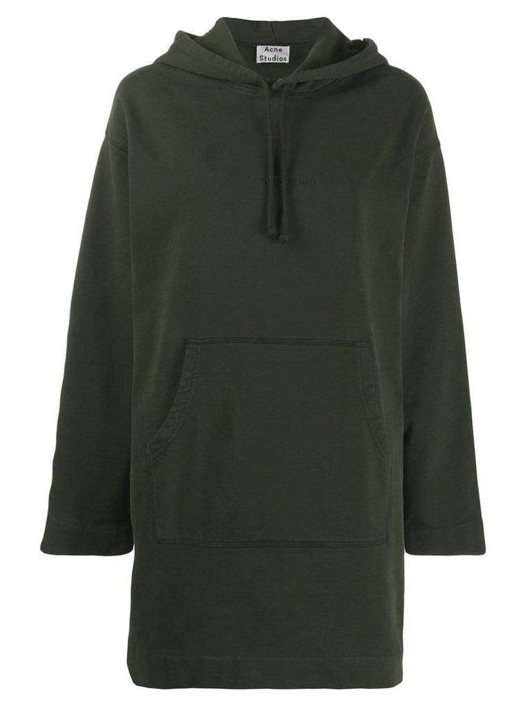 Acne Studios oversized hoodie dress - Green