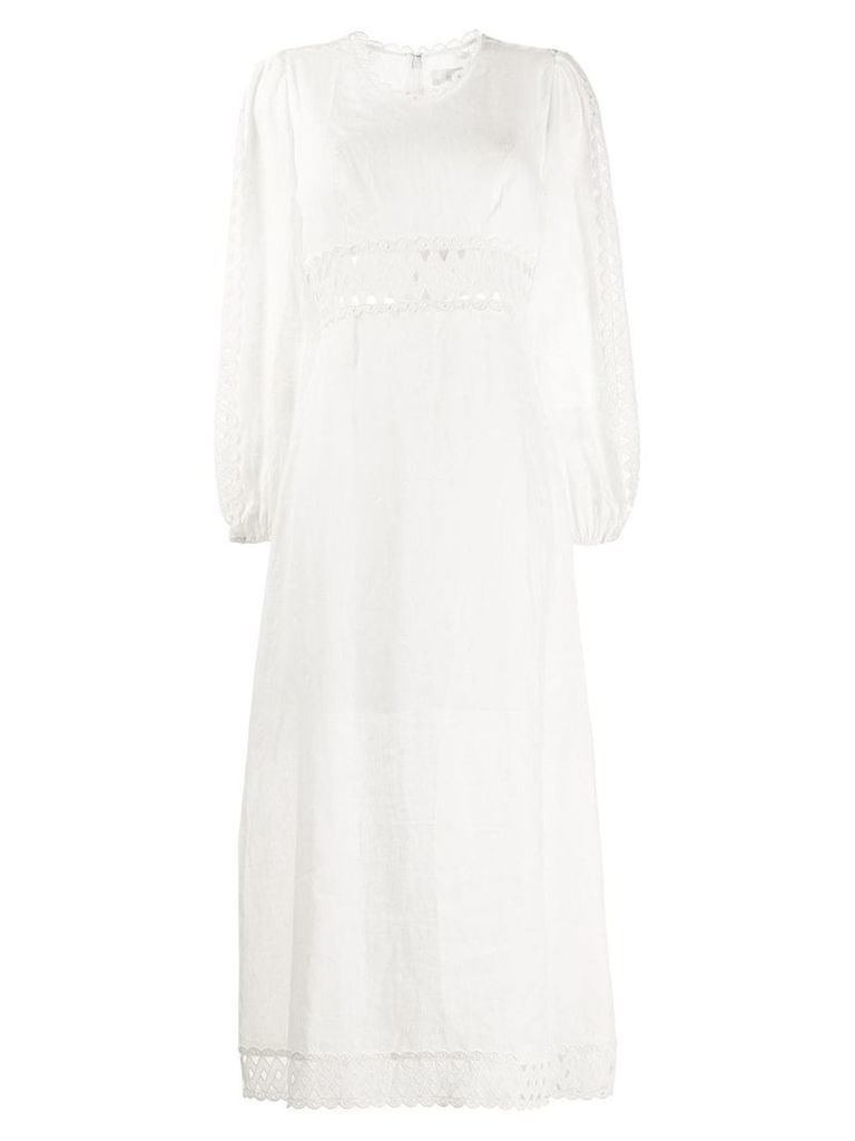Zimmermann criss cross pattern dress - White
