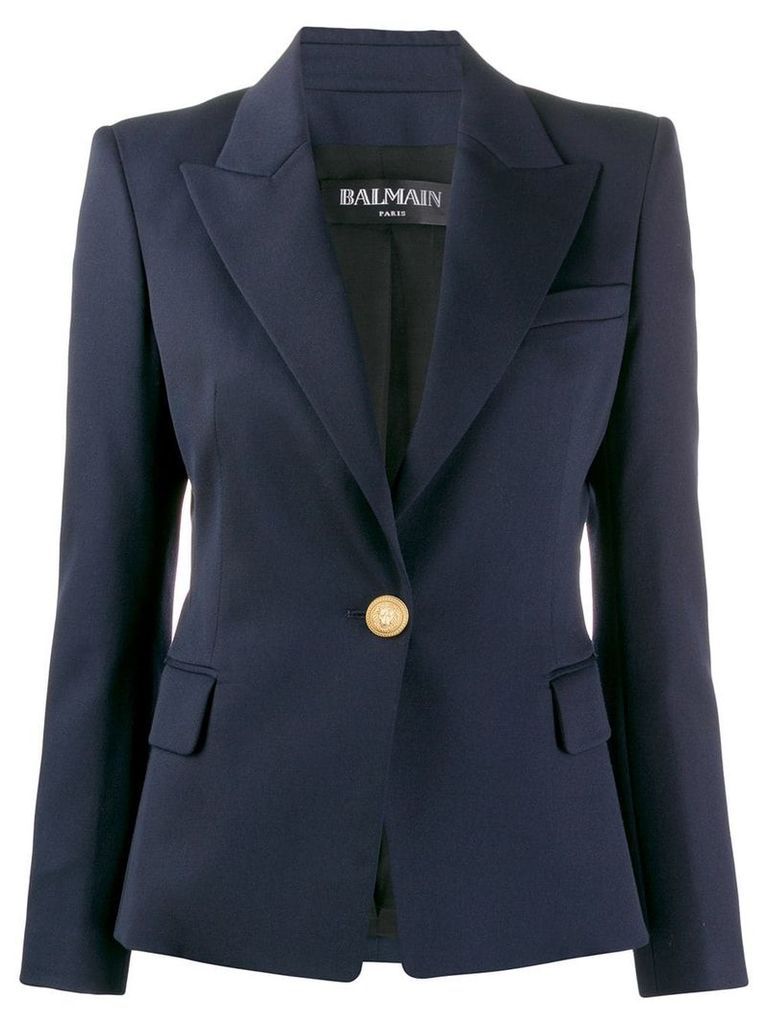 Balmain single-breasted tailored blazer - Blue