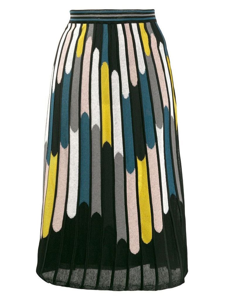 M Missoni striped A-line skirt - Black