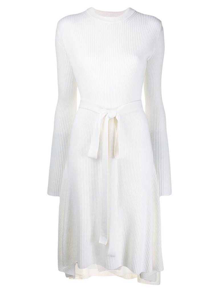 Helmut Lang ribbed day dress - White