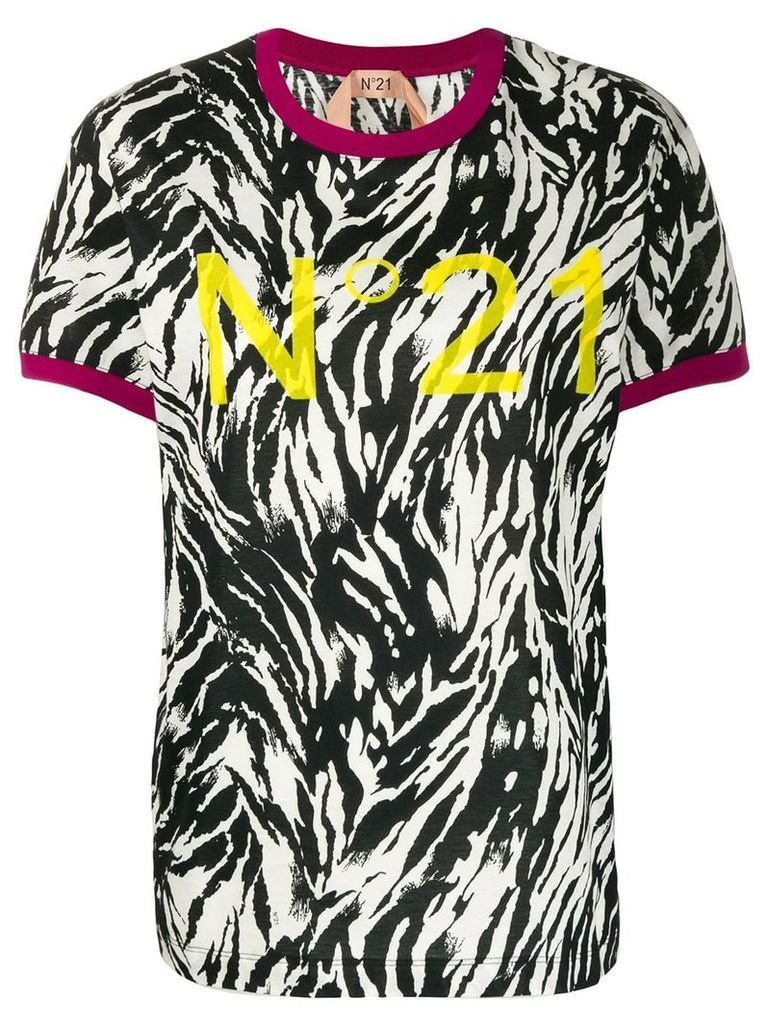 Nº21 logo print T-shirt - Black