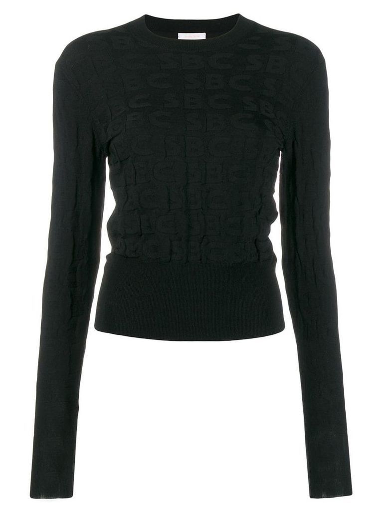 See by Chloé all over logo jumper - Black