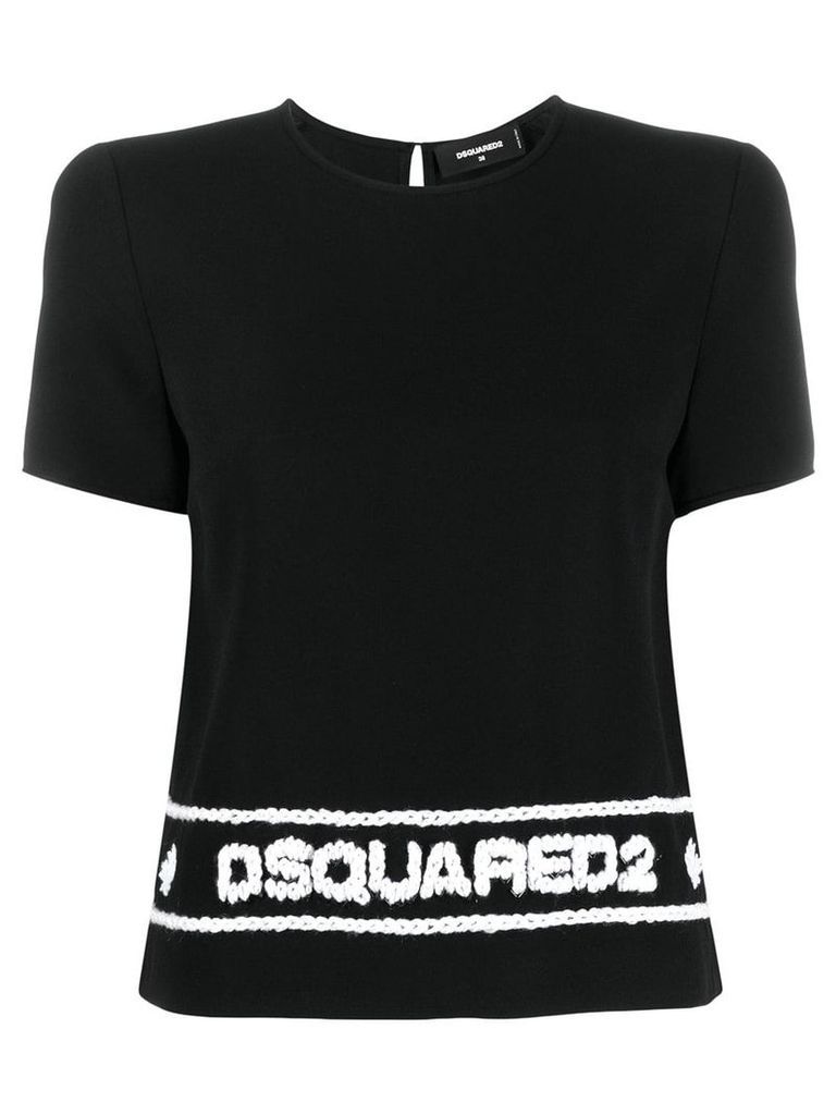 Dsquared2 logo stitched T-shirt - Black