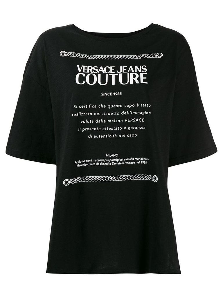 Versace Jeans Couture oversized T-shirt - Black