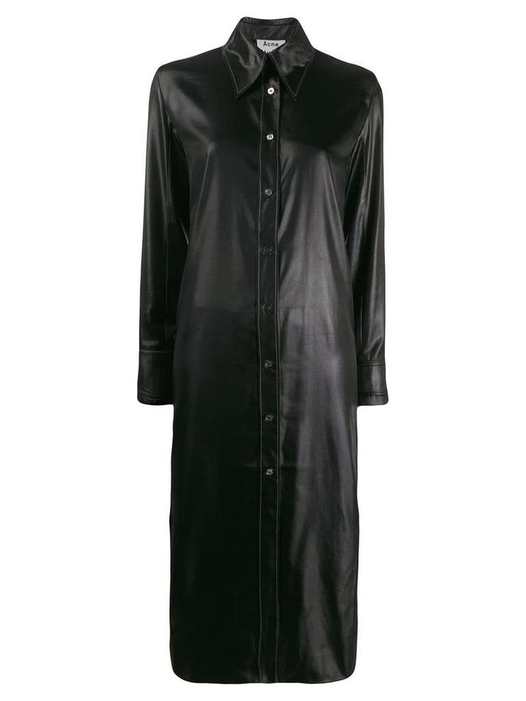 Acne Studios satin shirt dress - Black