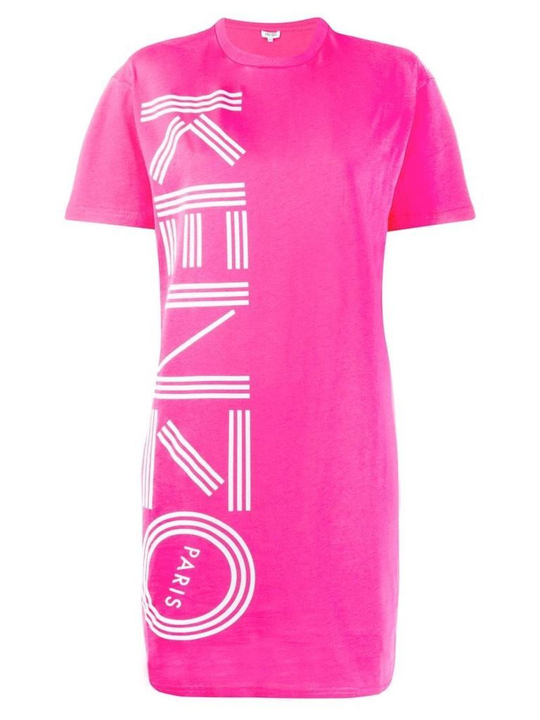 Kenzo logo print T-shirt dress - PINK