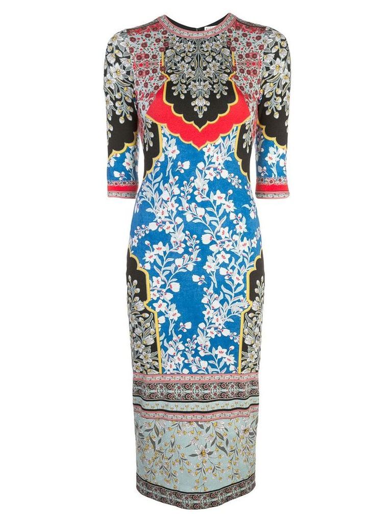 Alice+Olivia Delora fitted midi dress - Multicolour