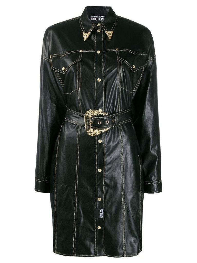 Versace Jeans Couture cowboy shirt dress - Black