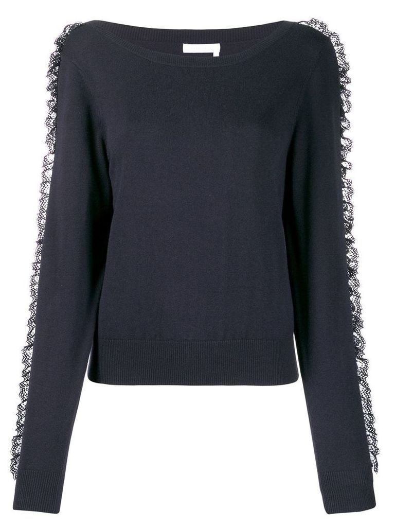 See by Chloé lace frill jumper - Blue