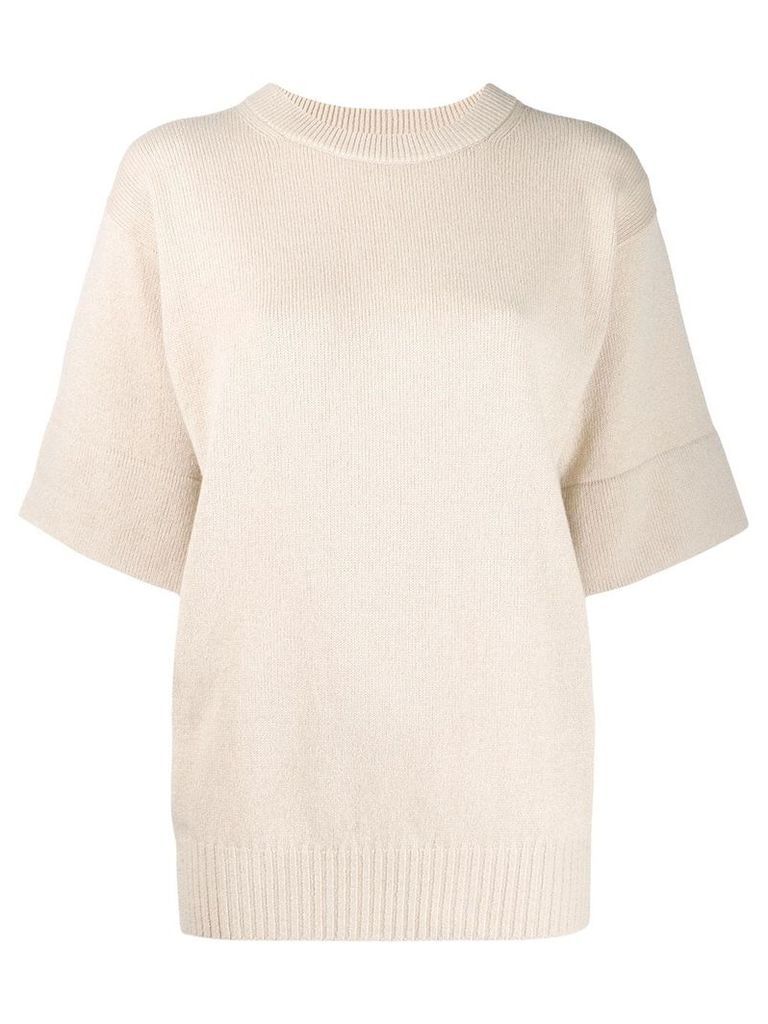 See by Chloé cut-out detail jumper - NEUTRALS