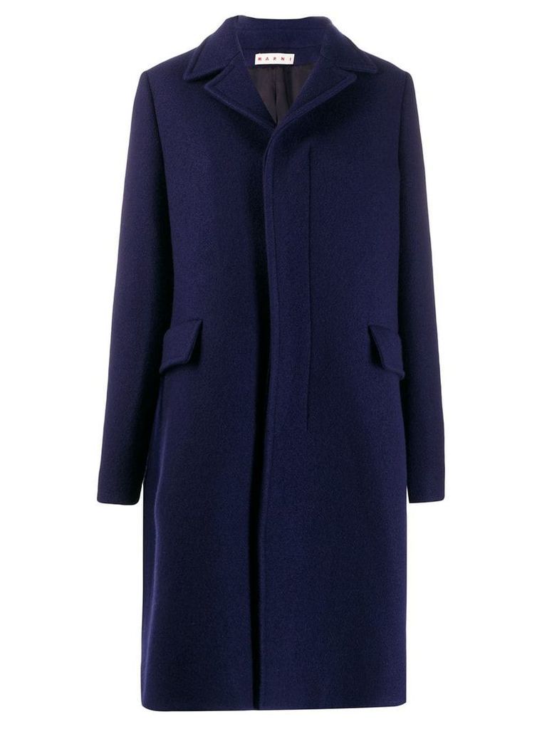 Marni concealed front coat - Blue