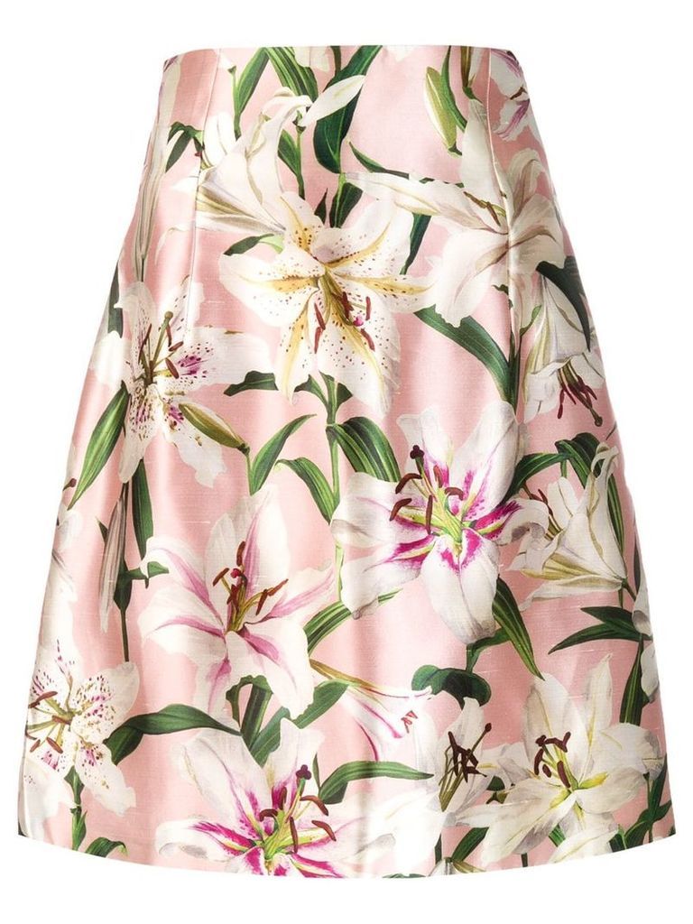 Dolce & Gabbana floral print skirt - PINK