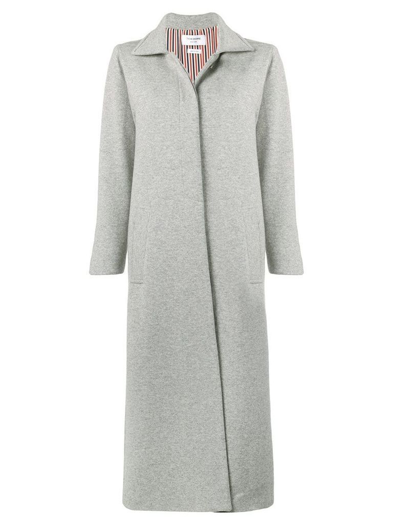 Thom Browne Cashmere Ankle Length Overcoat - Grey