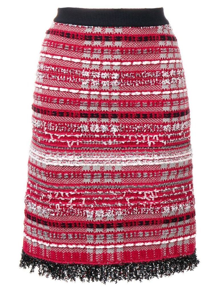 Thom Browne RWB Tweed Skirt - Red