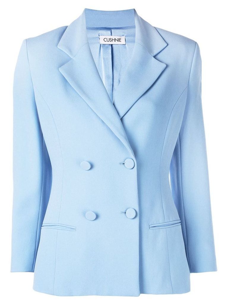 Cushnie double breasted blazer jacket - Blue