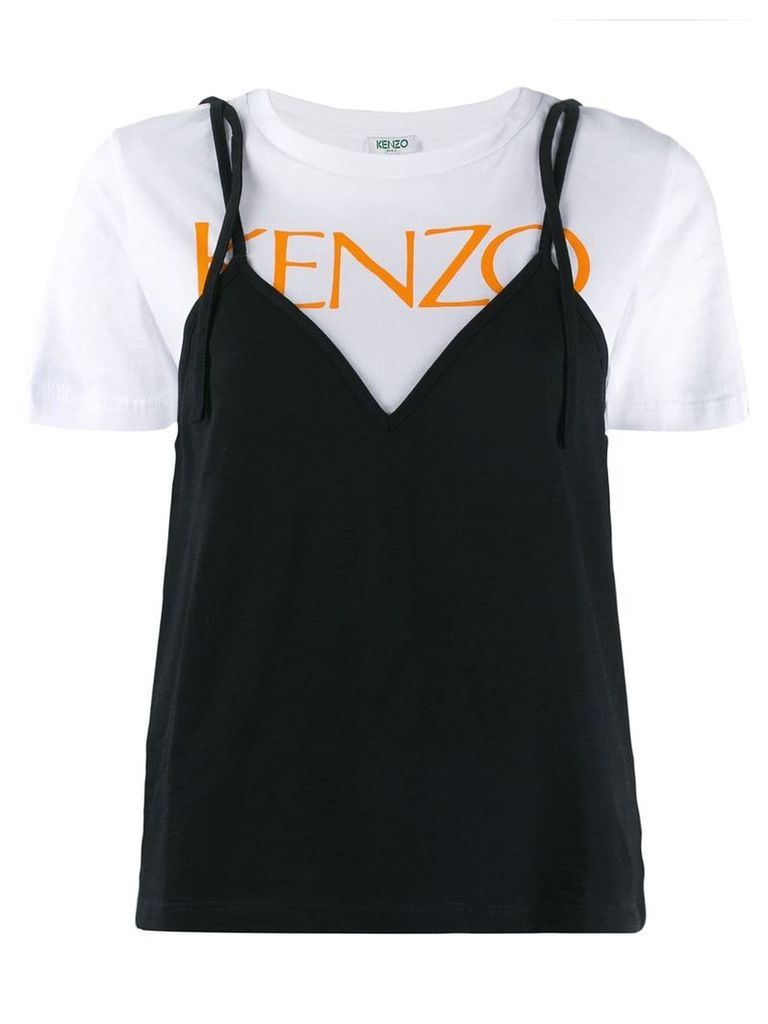 Kenzo slip-panelled T-shirt - Black