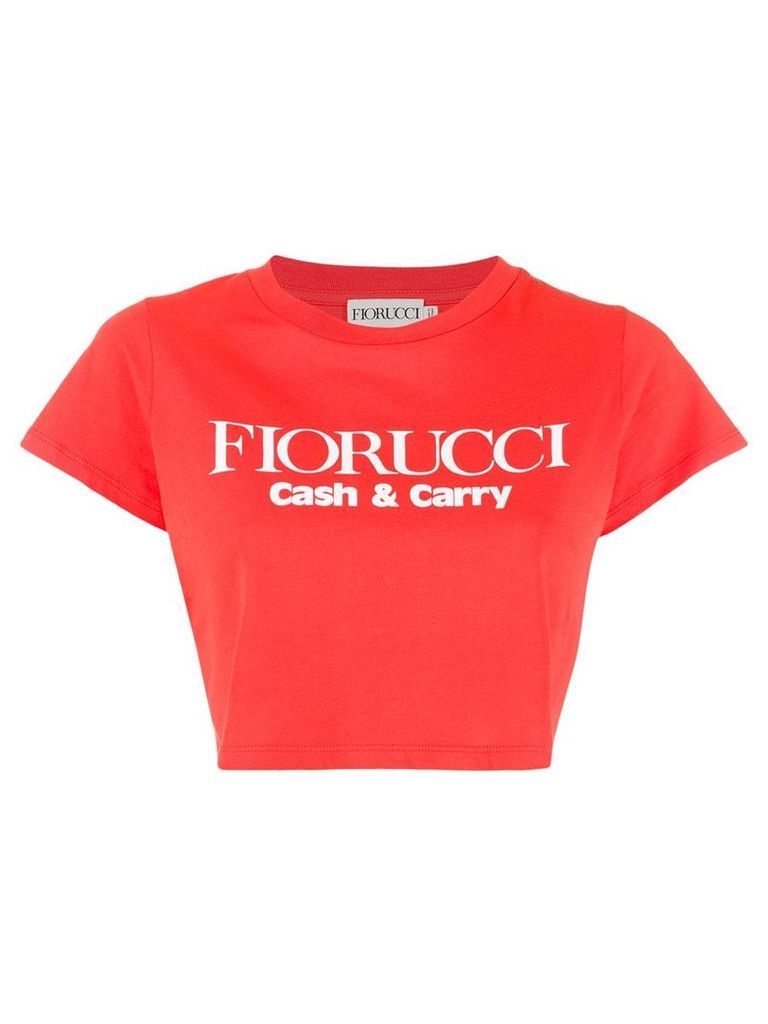 Fiorucci logo cropped T-Shirt - Red