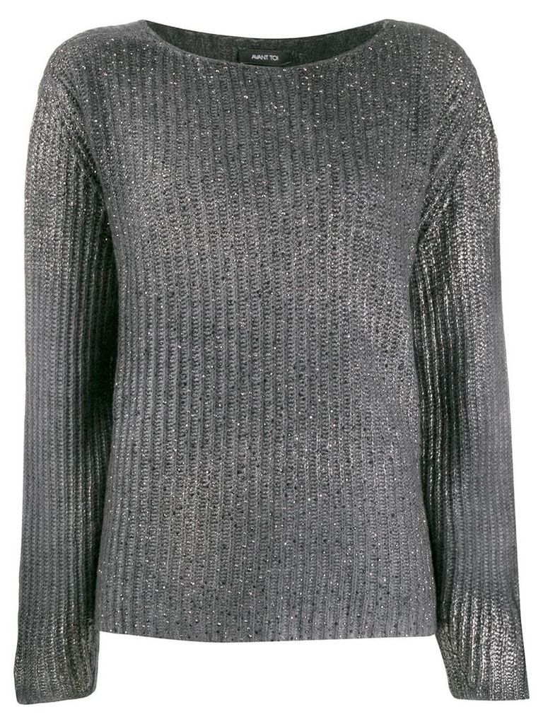 Avant Toi ribbed stitch sweater - Grey