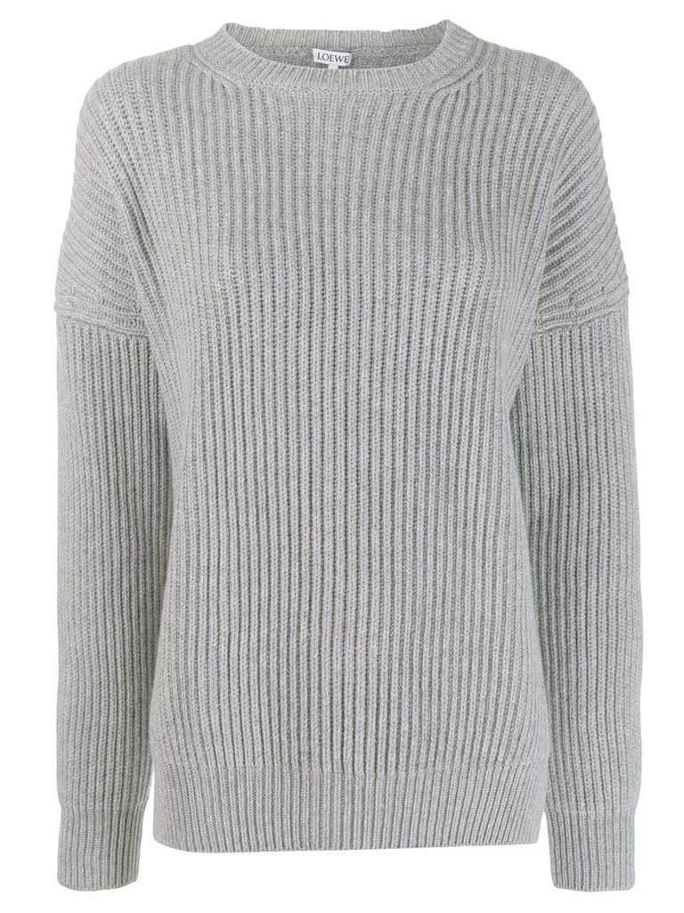 Loewe ribbed knit jumper - Grey