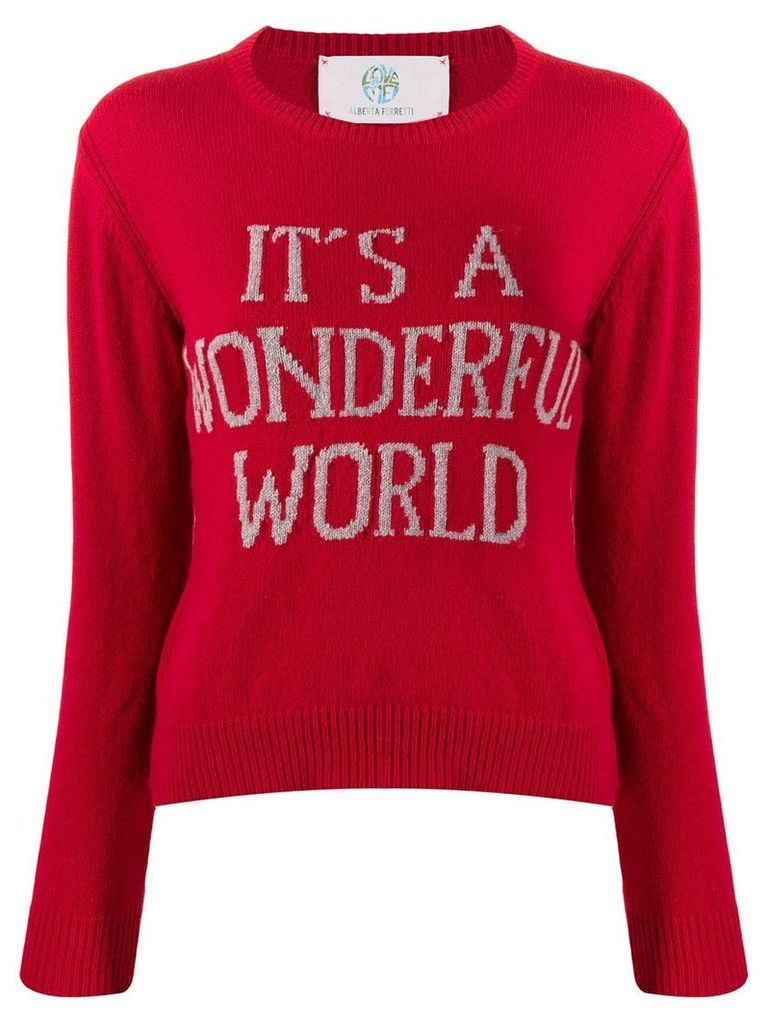 Alberta Ferretti It's A Wonderful World jumper - Red
