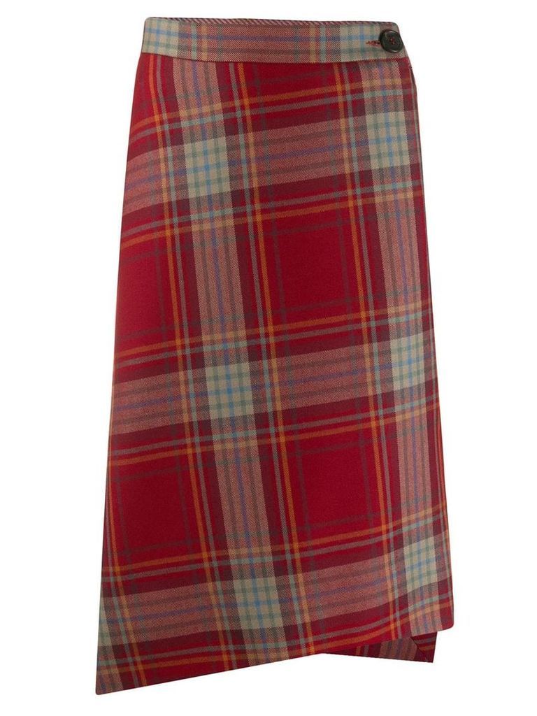 Vivienne Westwood check print skirt - Red