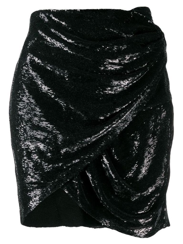 IRO draped mini skirt - Black