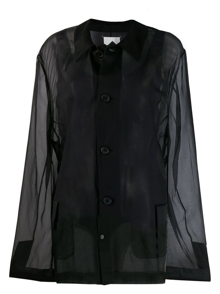 Maison Margiela Organdie oversized blazer - Black