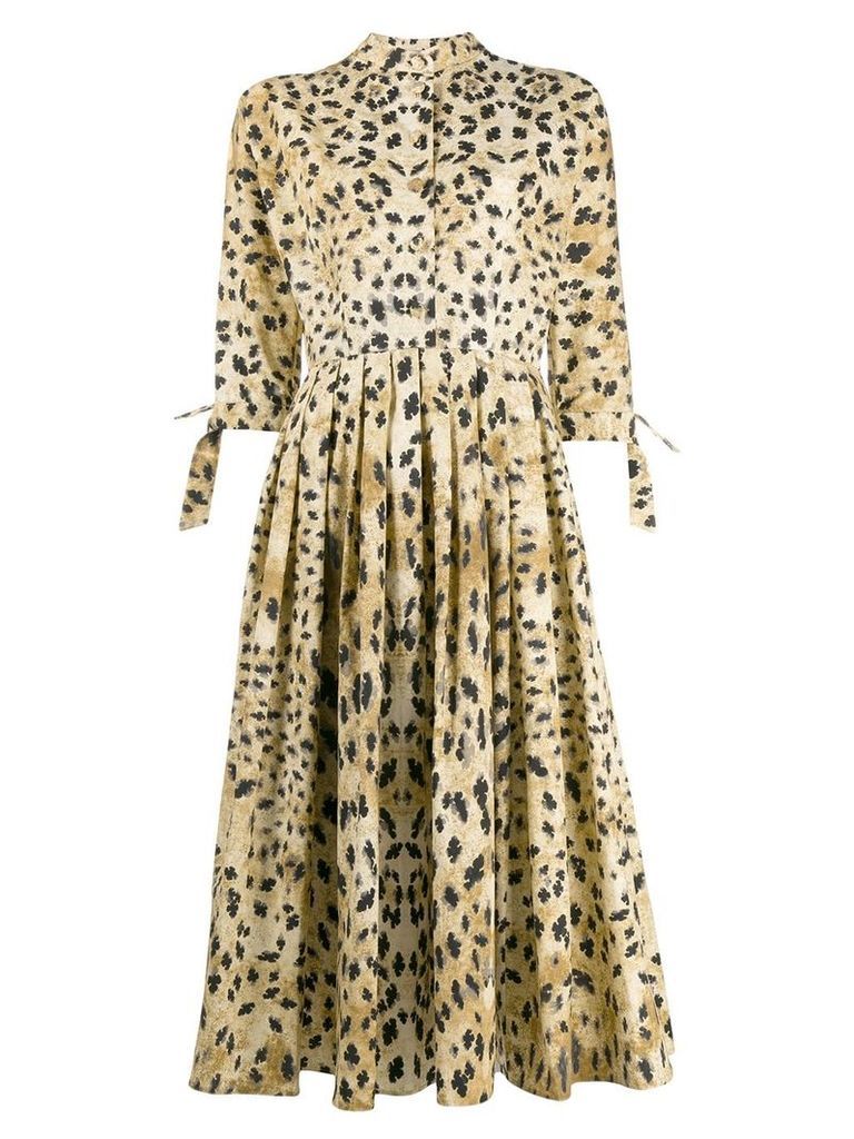 Prada leopard print shirt dress - NEUTRALS