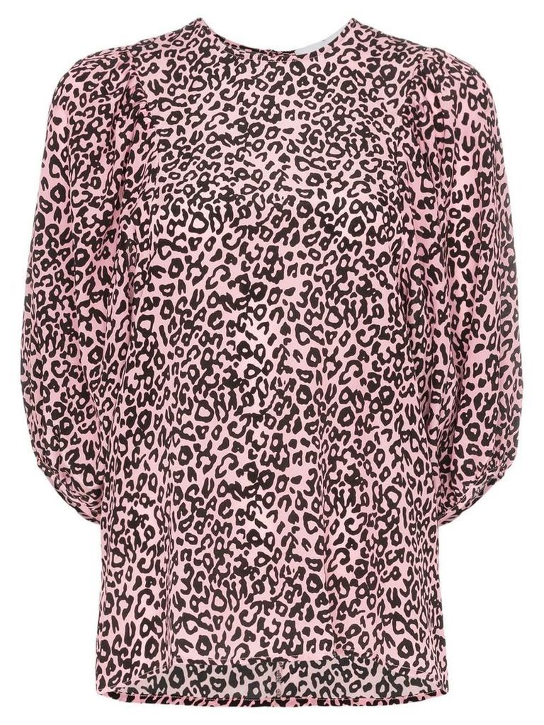 Les Rêveries leopard-print blouse - PINK