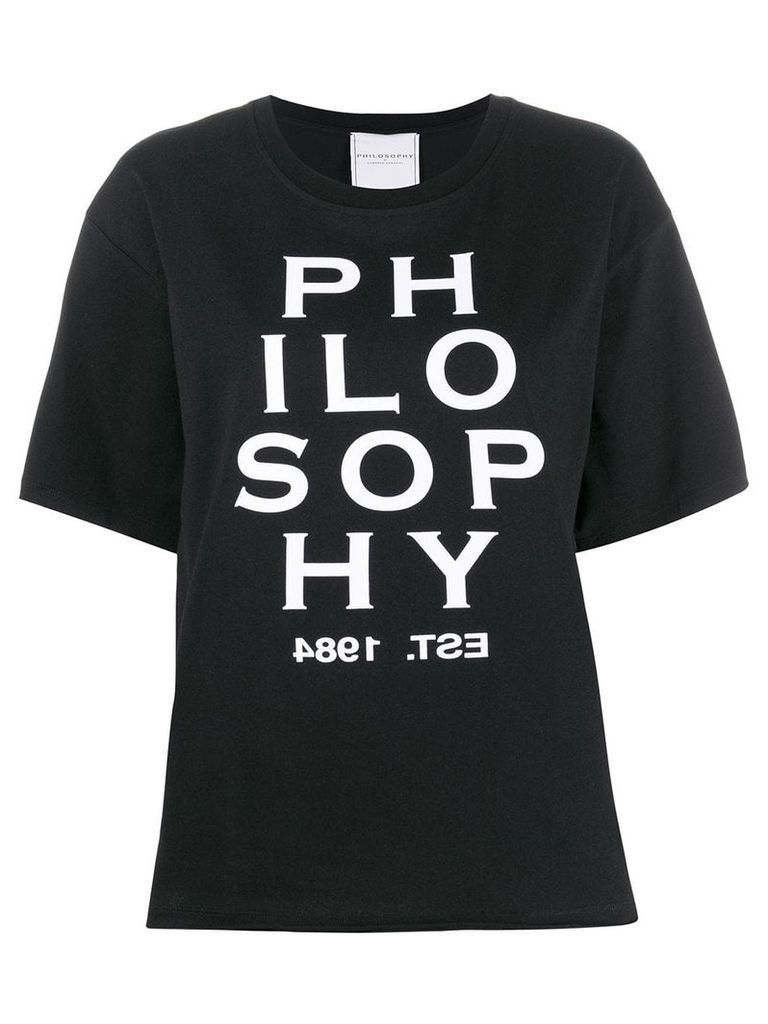 Philosophy Di Lorenzo Serafini contrast logo T-shirt - Black