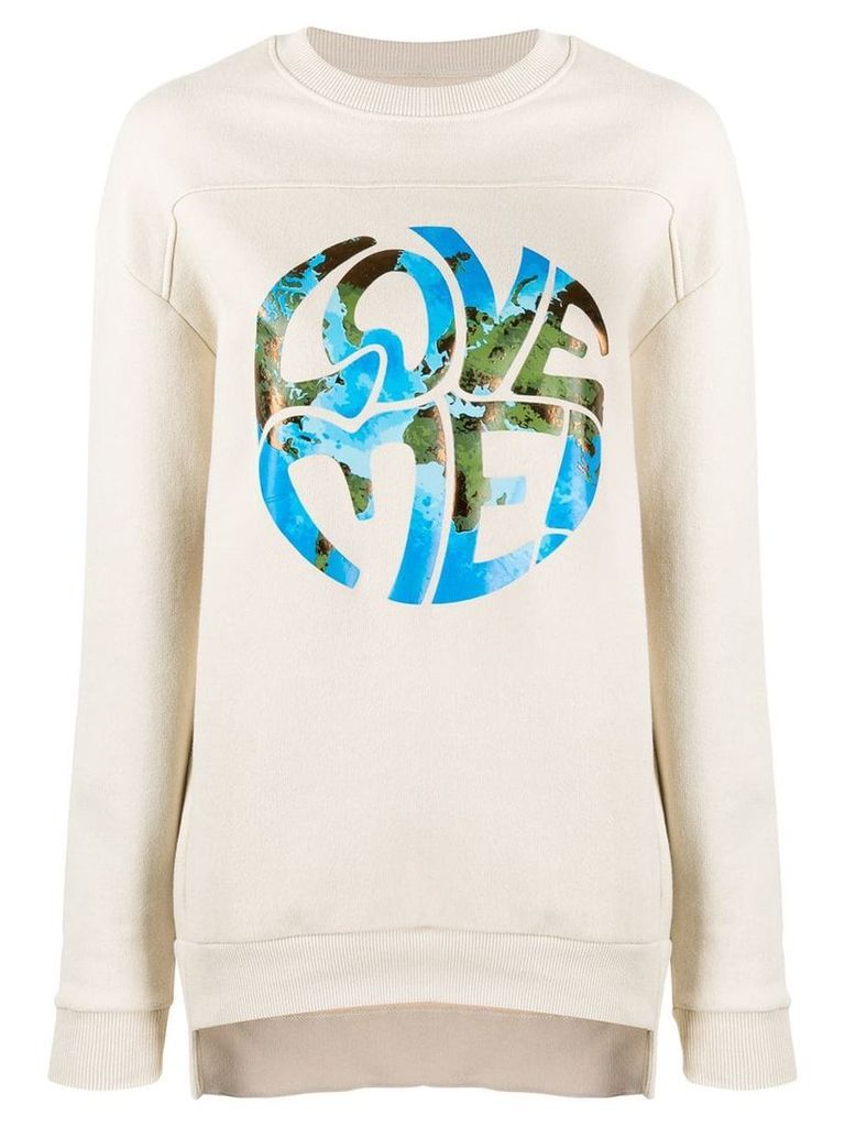 Alberta Ferretti contrast print sweatshirt - NEUTRALS