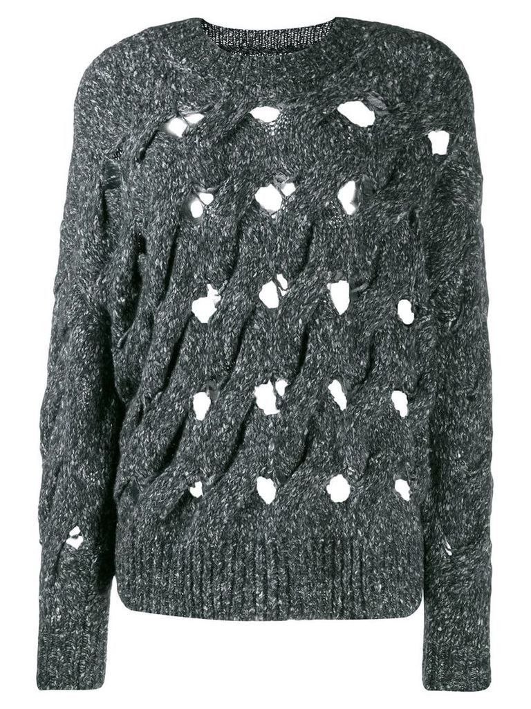 Isabel Marant Étoile distressed oversized knitted sweater - Grey